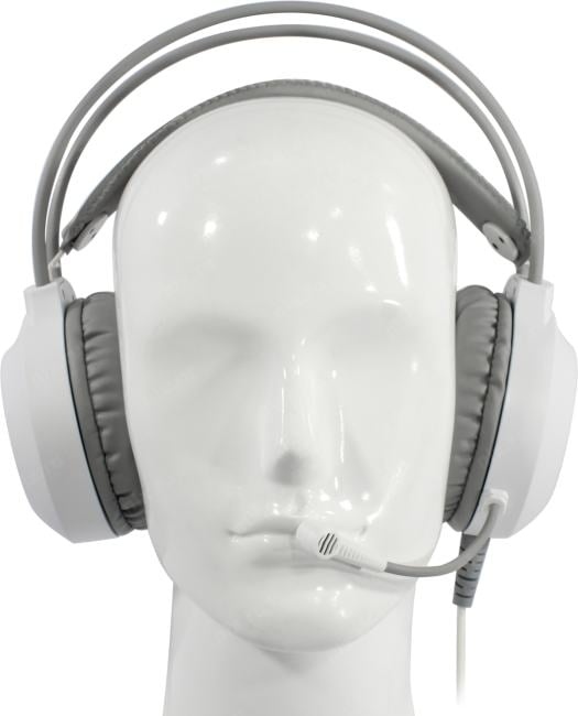 Наушники с микрофоном OKLICK HS-L710G <White> (USB, шнур 2м, с  регулятором громкости) <1978693>