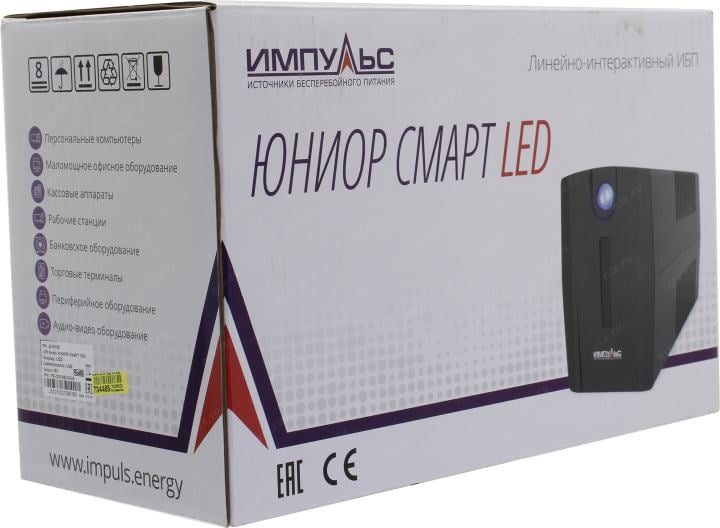 UPS 1000VA ИМПУЛЬС <ЮНИОР СМАРТ  1000> <JS10102> USB