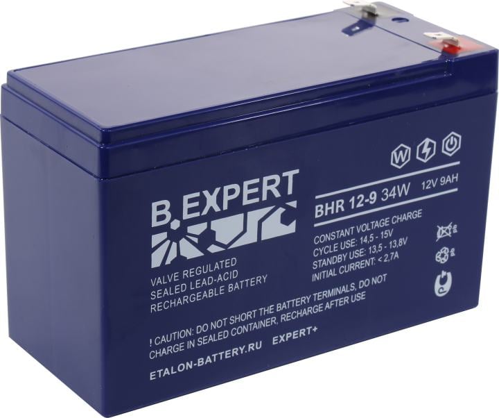 Аккумулятор ETALON BHR 12-9-34W, 12В, 9 Ач, для UPS
