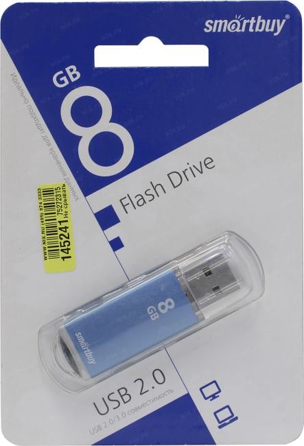 SmartBuy V-Cut <SB8GBVC-B> USB2.0 Flash  Drive 8Gb (RTL)