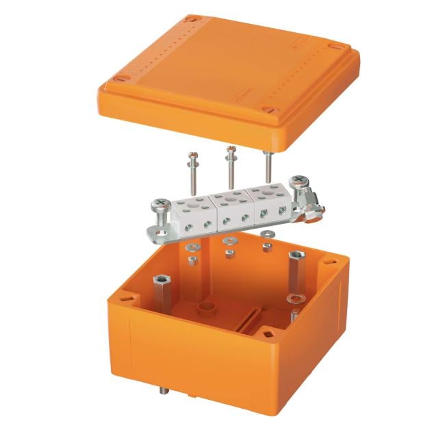 Коробка распред. DKC FSB10604 пластик. FS гладкие стенки, клеммники, IP56, 100х100х50 мм, 6р, 450V, 6A,  4 мм2, Vulcan
