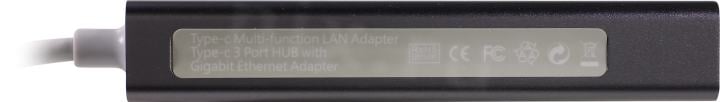KS-is <KS-410> USB3.0 Hub  3 port, LAN,  подкл.  USB-C