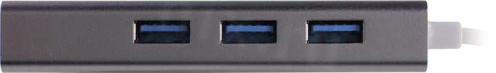KS-is <KS-410> USB3.0 Hub  3 port, LAN,  подкл.  USB-C