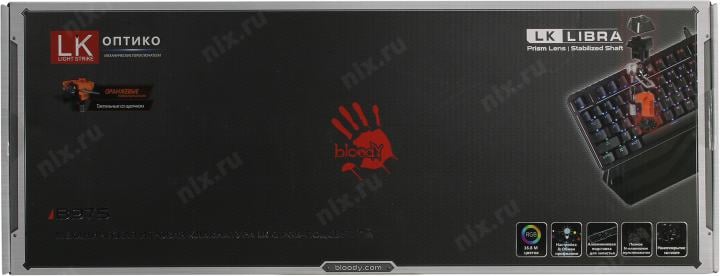 Клавиатура Bloody B975  <USB>  104КЛ,  подсветка клавиш