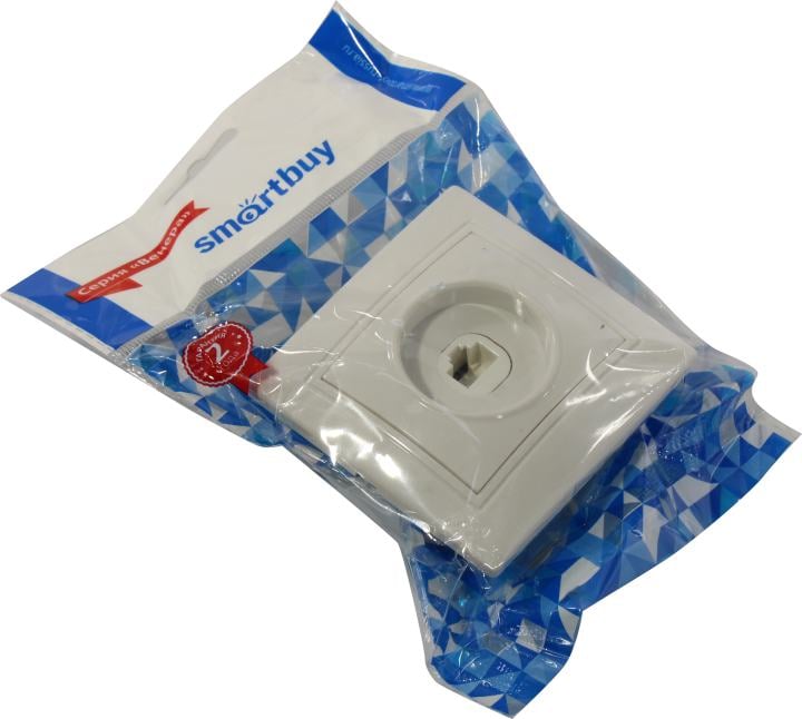 SmartBuy "Венера" розетка комп. 1-мест. с/у RJ-45 белая SBE-01w-S1-RJ (10/100) п/ос