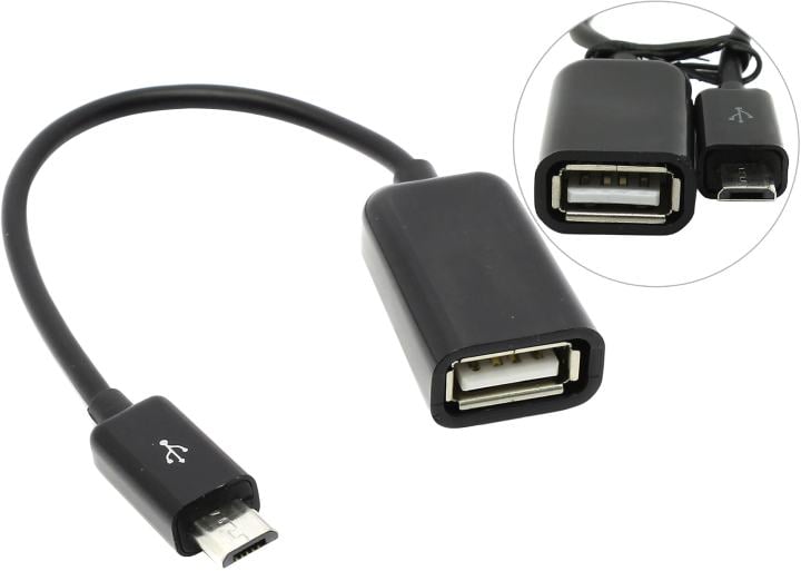 Кабель-переходник KS-IS KS-133, USB-AF — microUSB-BM, OTG
