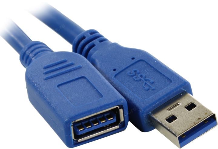 KS-is Удлинитель USB 3.0 AM - USB 3.0 AF KS-is (KS-511-5), розетка-вилка, скорость передачи до 5 Гбит/с, длина - 5 метров
