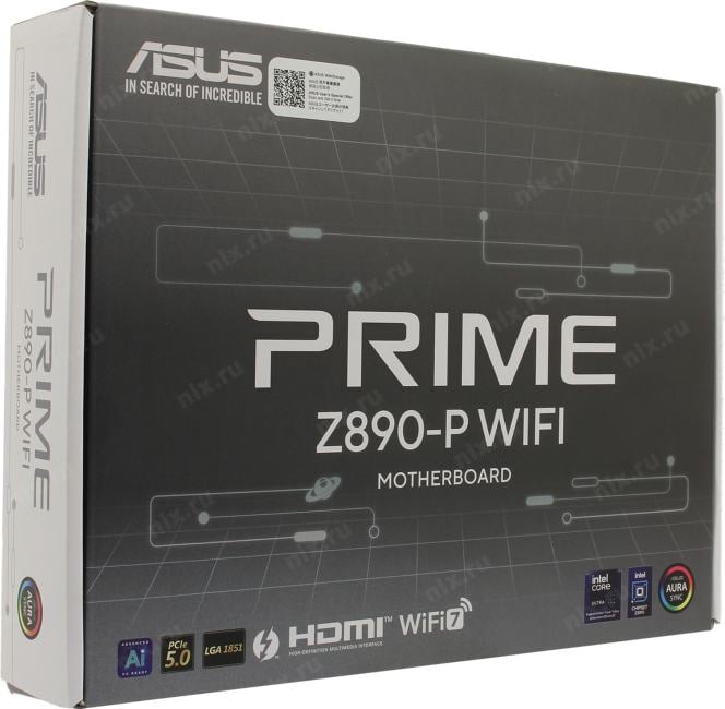 ASUS PRIME Z890-P WIFI (RTL) LGA1851 <Z890> 4xPCI-E HDMI+DP  2.5GbLAN+WiFi+BT  SATA  ATX 4DDR5