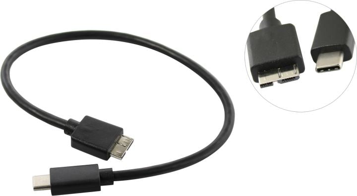 KS-is <KS-529-0.3> Кабель USB-C -->USB  3.0 Micro-B 0.3м