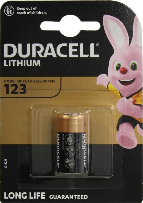 Батарейка Duracell DL123A, 3V, литиевая, CR123A