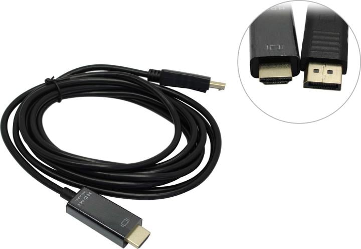 Кабель-адаптер KS-is KS-744-3, DisplayPort(M)→HDMI(M), 3м