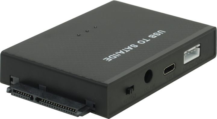 Адаптер KS-is KS-462, 1x2.5''/3.5'' SATA/IDE/USB 3.0 с внешним питанием, черный (KS-462)
