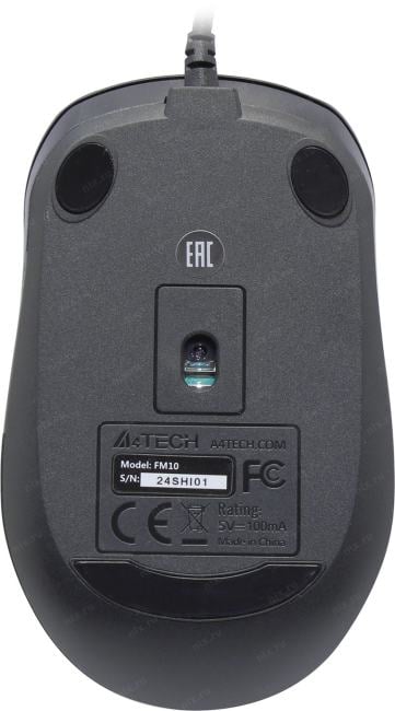 A4Tech FSTYLER Optical Mouse <FM10  Grey>  (RTL)  USB 4btn+Roll