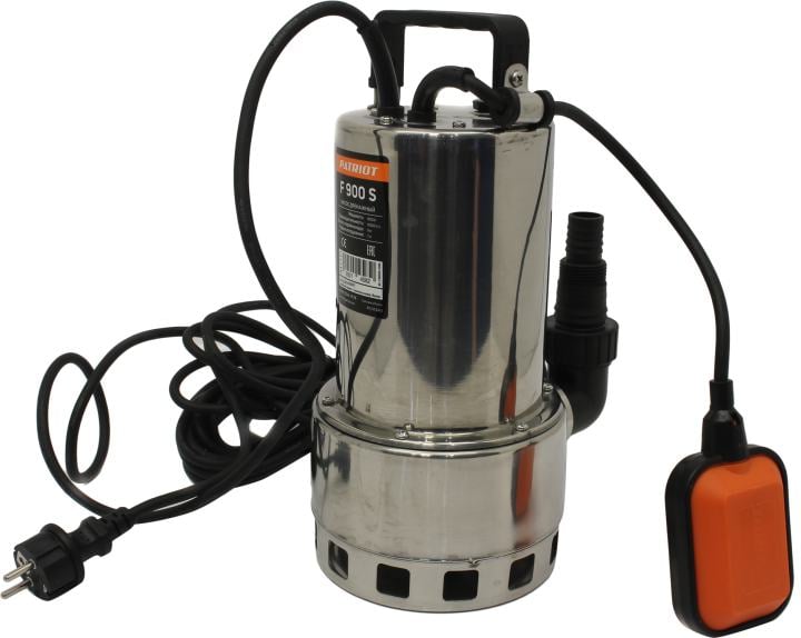Patriot F900S <315302413> Насос дренажный для грязной воды (900W, 250л/мин, 9м,  шнур  10м)
