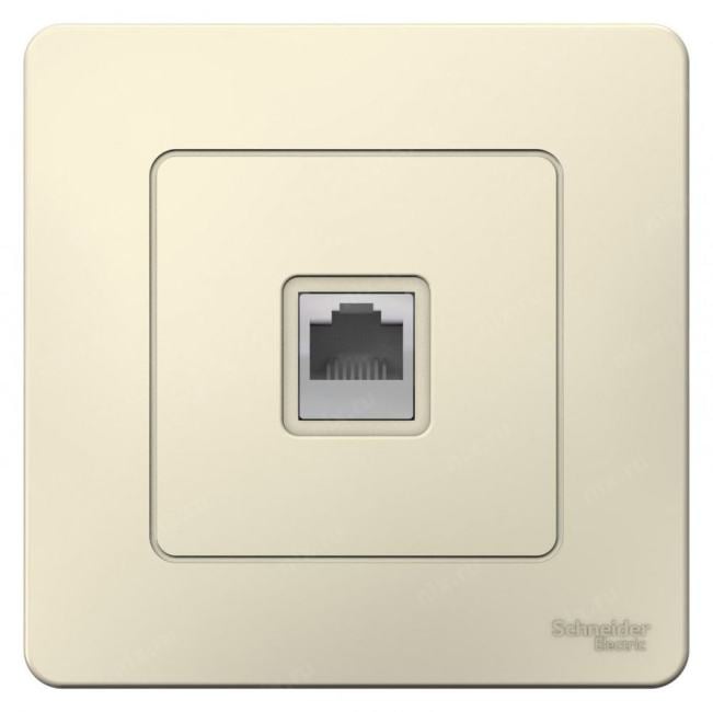 Schneider Electric BLNIS011002 BLANCA С/У РОЗЕТКА  телефонная RJ11, МОЛОЧНЫЙ