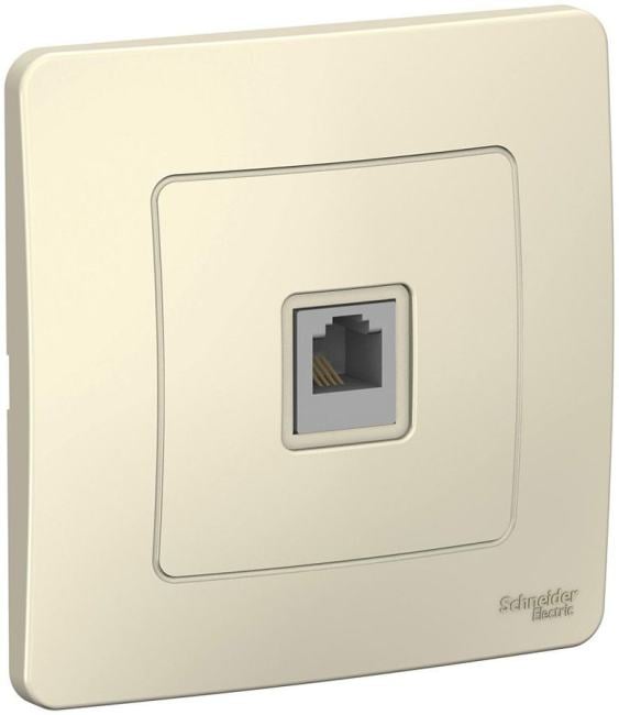 Schneider Electric BLNIS011002 BLANCA С/У РОЗЕТКА  телефонная RJ11, МОЛОЧНЫЙ