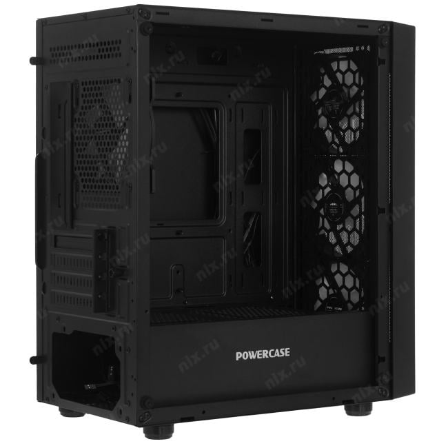 CMMEM19B-A4 Корпус Powercase Mistral Micro EM19, Tempered Glass, 4x120mm ARGB PWM  fan, чёрный, mATX
