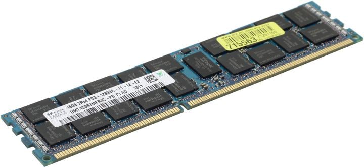 Серверная память Hynix HMT42GR7MFR4C-PB, DDR3, 16GB, RDIMM, ECC, 1600MHz