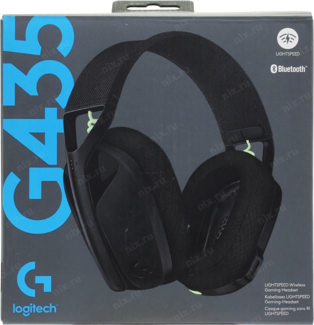 Logitech G435 LIGHTSPEED Wireless Gaming Headset (BT,беспров. Наушники с  микрофоном,с  рег.гр)<981-001050/52/53>