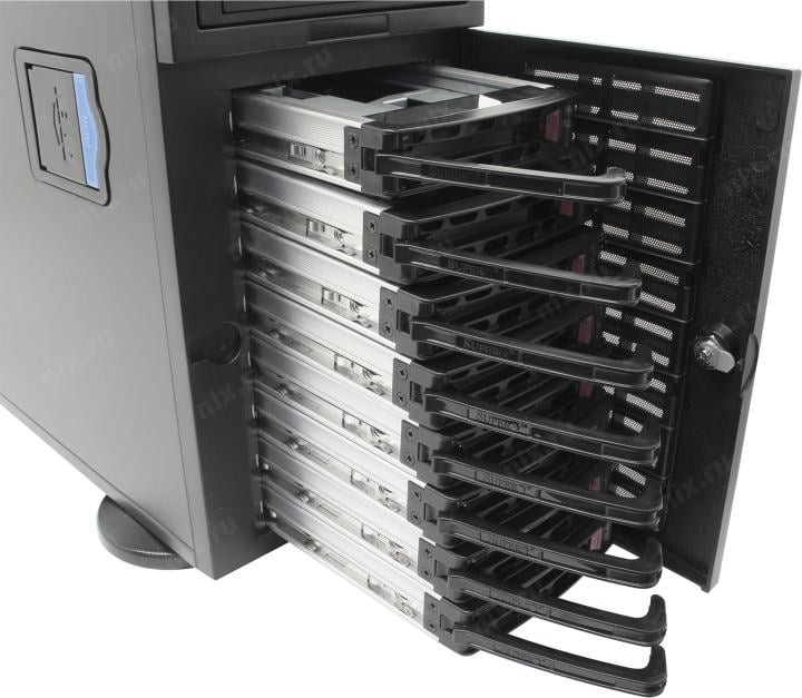 Server Case SuperMicro <CSE-743TQ-903B-SQ>Black  8xHotSwap  SAS/SATA,  EATX 900W