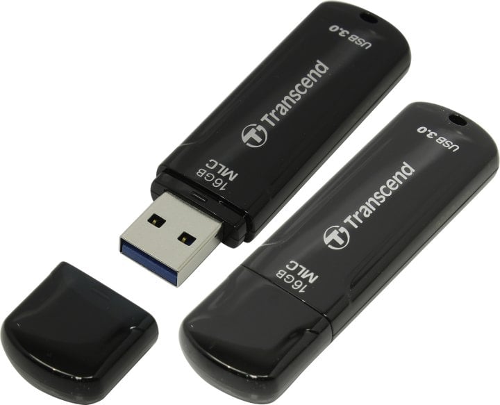 Флешка USB Transcend Jetflash 750 (TS16GJF750K), 16 Gb, USB 3.0, R/W 130/15, черный