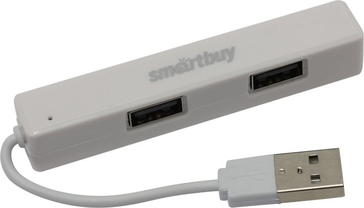 USB разветвитель Smartbuy SBHA-408-W, 4xUSB 2.0, белый (SBHA-408-W)