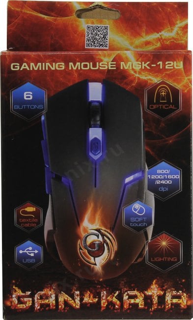 Dialog Gan-Kata Gaming Mouse <MGK-12U>  (RTL) USB 6btn+Roll