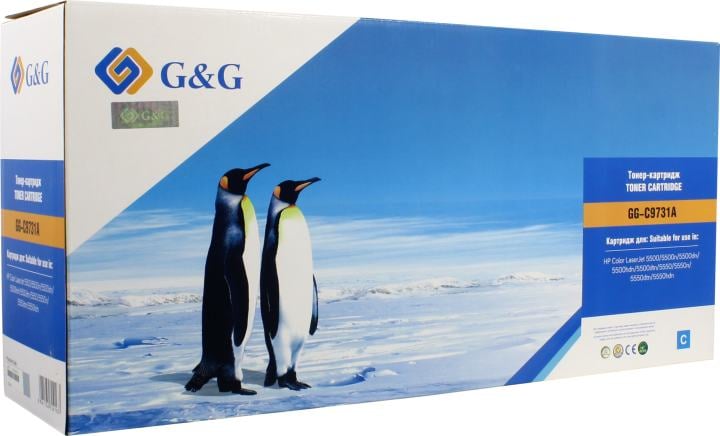 Картридж лазерный G&G GG-C9731A C9731A голубой (12000стр.) для HP CLJ 5500/5500n/5500dn/5500hdn/5500dtn/5550/5550n/5550dtn/5550hdn