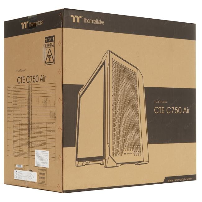 Bigtower Thermaltake <CA-1X6-00F1WN-00> Black CTE C750 Air E-ATX без  БП, с окном