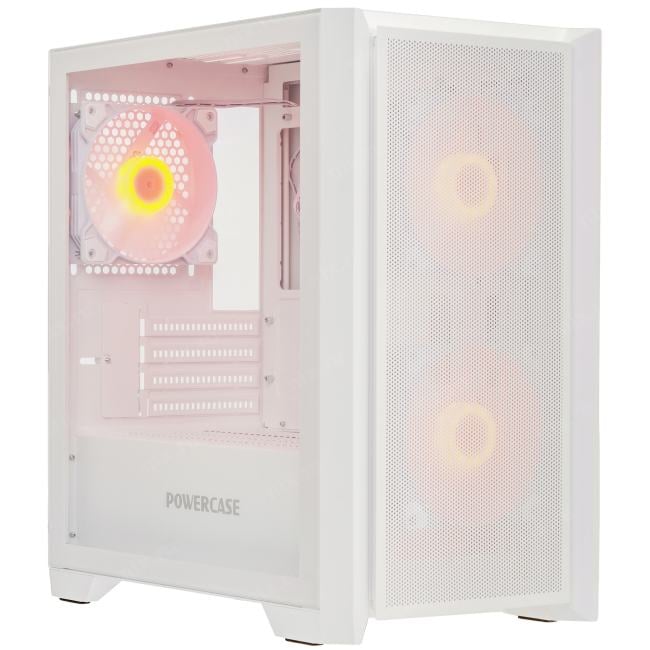 CAMZW-A3-V2 Корпус Powercase Alisio Micro Z3W ARGB V2, Tempered Glass, 3x 120mm ARGB fan,  белый, mATX ()
