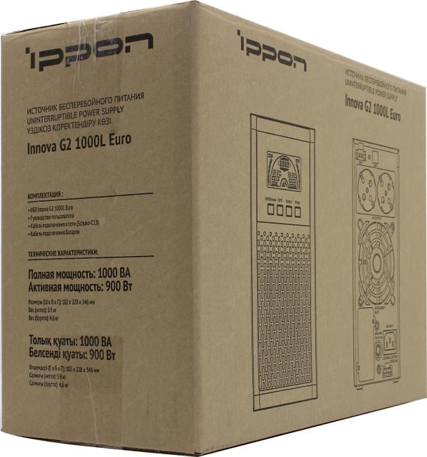 UPS 1000VA Ippon <Innova G2 EURO  1000L Black> <1547590>