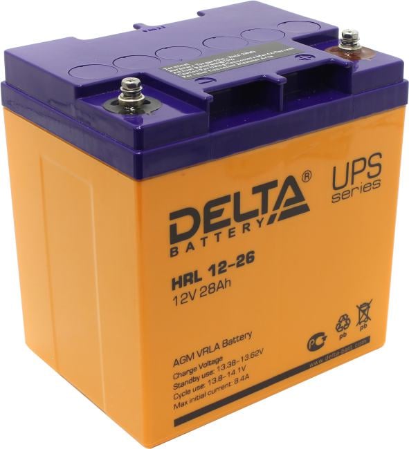 Аккумулятор Delta HRL 12-26(X) (12V, 28Ah)  для  UPS