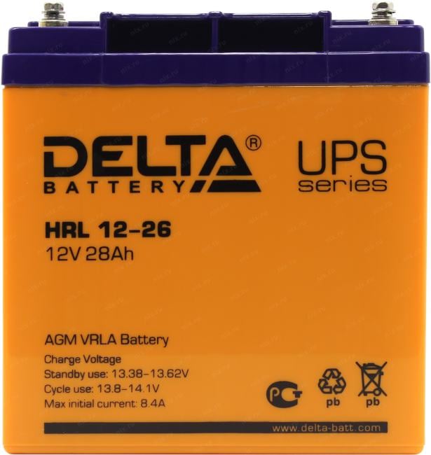 Аккумулятор Delta HRL 12-26(X) (12V, 28Ah)  для  UPS