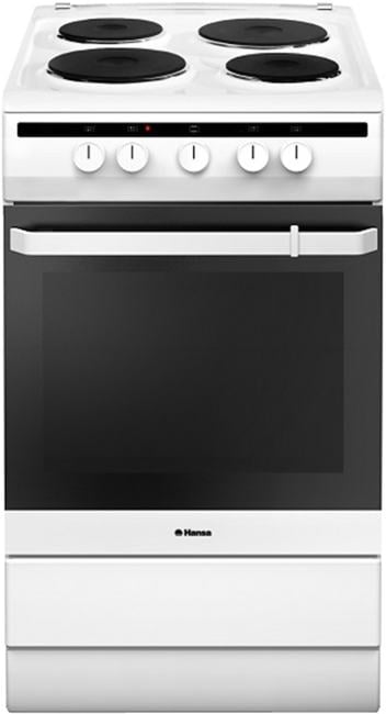 Плита электрическая Hansa FCEW53000 белый, конфорок 4 шт, духовка 68 л, 50 см x 85 см x 60 см
