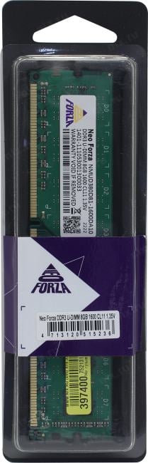 Neo Forza (NMUD380D81-1600DA10) DDR3  DIMM  8Gb (PC3-12800)  CL11
