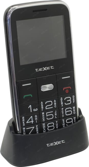 Texet <TM-B227 Black> (QuadBand, 2.2" 220x176, GSM, microSD,  0.08Mpx,  136.6г)
