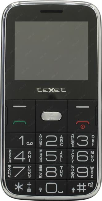 Texet <TM-B227 Black> (QuadBand, 2.2" 220x176, GSM, microSD,  0.08Mpx,  136.6г)