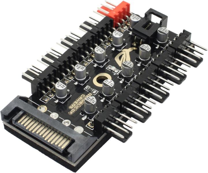 Разветвитель питания Espada ESP-10Fan, 4-pin, 9 разъемов, SATA