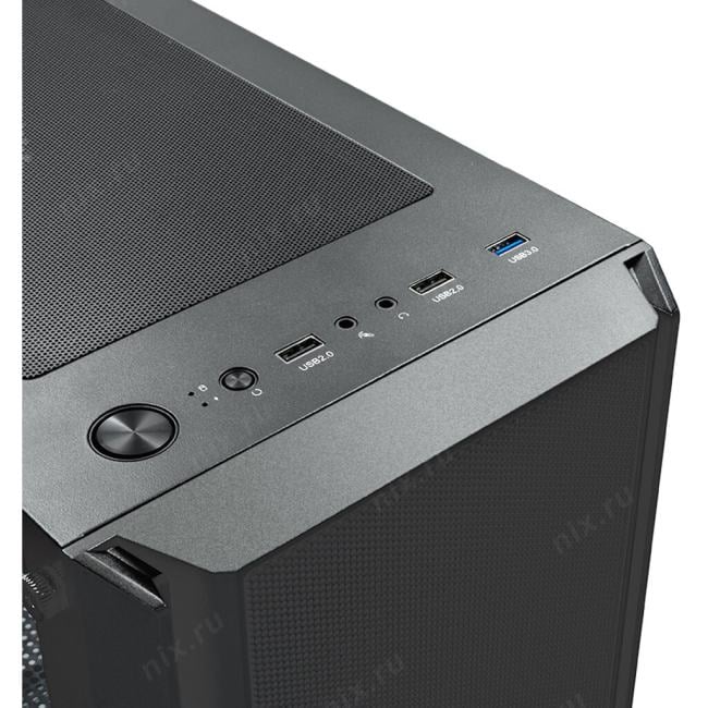 Miditower XASTRA A402M 4ARGB-C6 <A402M-4FC12A-BK-C6>  MicroATX без БП