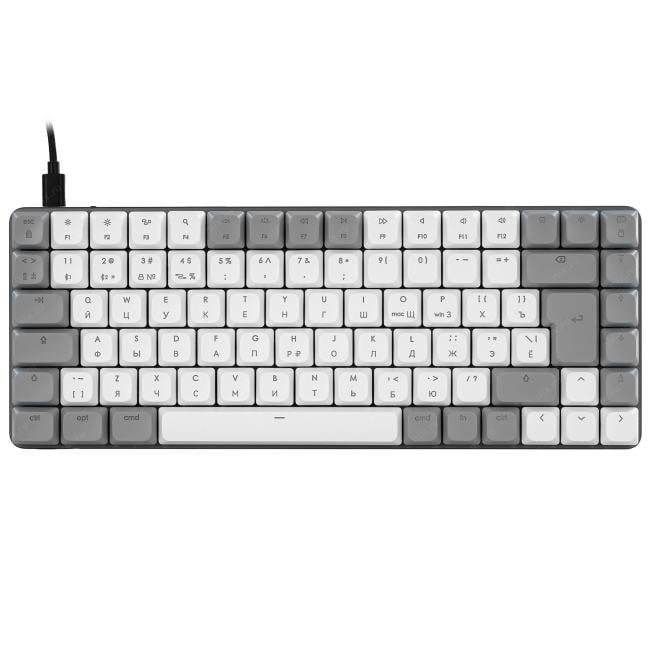 Клавиатура Satechi ST-KSM1LT-RU, SM1 Slim, гибридная, белая
