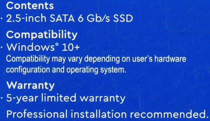 SSD 2 Tb SATA 6Gb/s WD Blue SA510  <WDS200T3B0A> 2.5" TLC