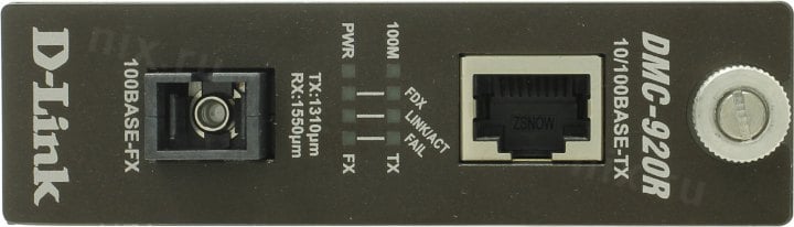 Медиаконвертер D-Link DMC-920R, 100BASE-TX to 100BASE-FX, SC, SM, 20км