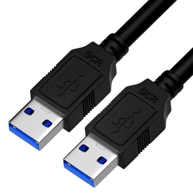 Greenconnect GCR-52203 Кабель интерфейсный USB 3.0, 1.0m, AM/AM, черный, двойной  экран, армированный, морозостойкий