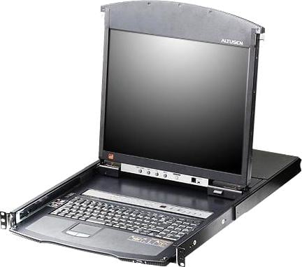 КВМ консоль ATEN 17" 1-Local/Remote Share Access 16-Port Multi-Interface Cat 5 Dual Rail LCD KVM over IP switch