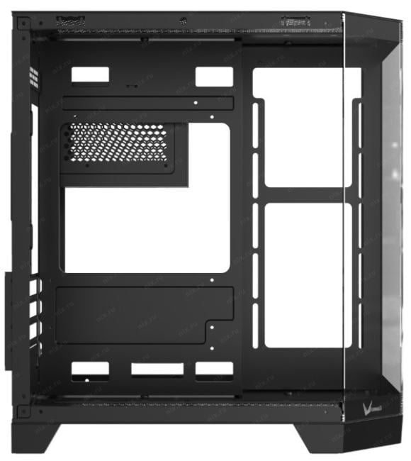 Корпус Formula Crystal Z6M Floe черный без БП mATX 4x120mm 2xUSB3.0  audio bott PSU
