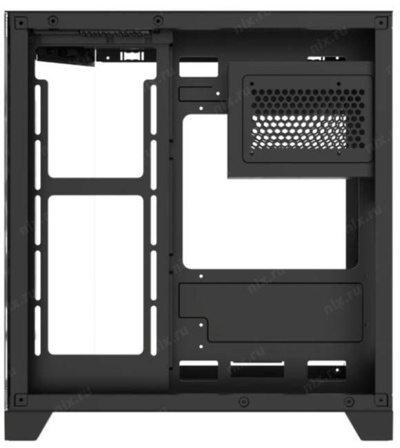Корпус Formula Crystal Z6M Floe черный без БП mATX 4x120mm 2xUSB3.0  audio bott PSU