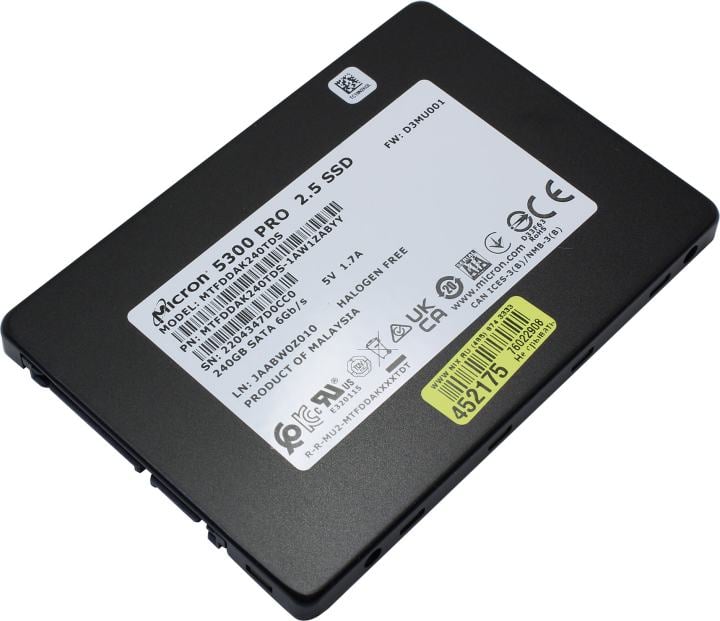 SSD Micron MTFDDAK240TDS, 240GB, SATA 6Gb/s, 2.5"