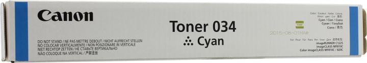 Тонер Canon 034 Cyan для  iR C1225, MF810C/820C