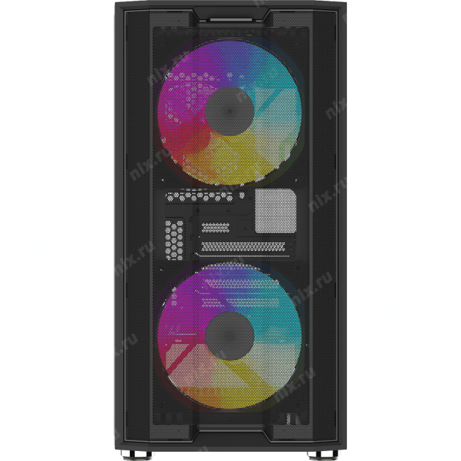 SAMA S30-BKMPA3X1-GL Корпус ПК без блока питания/ Case SAMA S30 Black, Midi-Tower, TG, 2x140mm +  1x120mm  ARGB,  1xUSB 3.