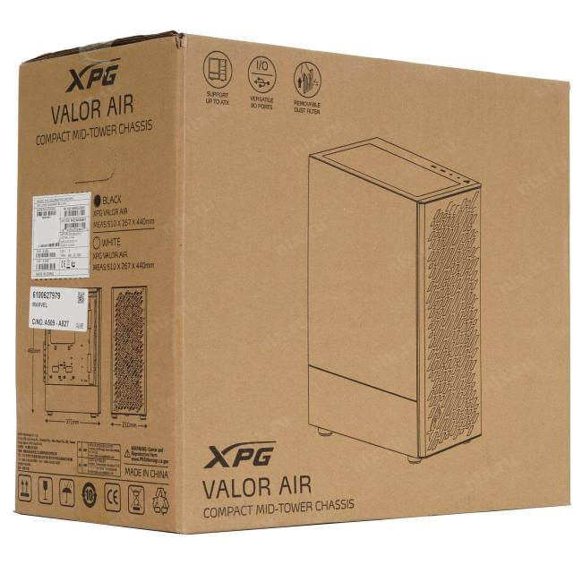Miditower ADATA XPG VALOR AIR <VALORAIRMT-BKCWW> ATX  без  БП
